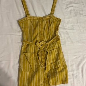 Button up yellow dress